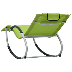 Acheter Maison Chic Chaise longue avec oreiller | Bain de soleil Relax | Transat Vert Textilène -GKD94687