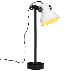 vidaXL Lampe de bureau 25 W blanc 15x15x55 cm E27