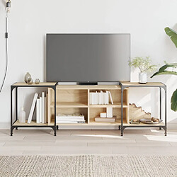 vidaXL Meuble TV chêne sonoma 153x37x50 cm bois d'ingénierie