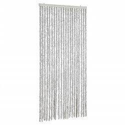 vidaXL Rideau anti-mouches gris 90x200 cm chenille