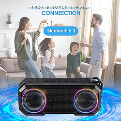 Acheter Universal Haut-parleur Bluetooth YH-Water, Bluetooth 5.0, avec lumière LED, plus grand volume et basse améliorée, IPX7 imperméable (bleu)