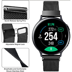 PHONECARE Kit Bracelet Milanese Loop Fermoir Magnétique + Film Verre Trempé 3D pour Xiaomi Watch S1 - Rose / Transparent