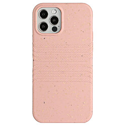 Coque en TPU + paille de blé entièrement biodégradable, anti-chute pour votre iPhone 11 Pro Max 6.5 pouces - rose