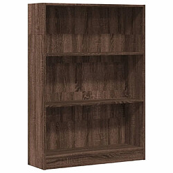 vidaXL Bibliothèque chêne marron 80x24x109 cm bois d'ingénierie