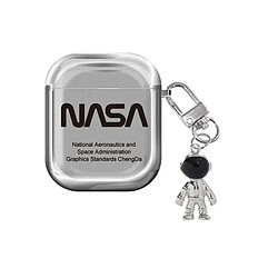 GUPBOO Airpods Coque Housse Étui Protecteur Compatible pour AirPods1/2-L'astronaute de la NASA galvanoplastie mat glaçage