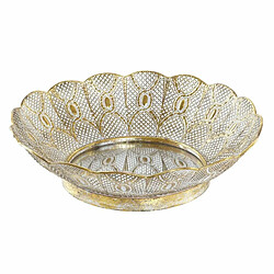 Centre de Table DKD Home Decor Verre Doré Métal Arabe (36 x 36 x 10 cm)