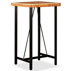 vidaXL Ensemble de bar 3 pcs Bois d'acacia massif et cuir véritable