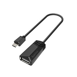 HAMA Adaptateur USB-OTG, fiche micro-USB - port USB, USB 2.0, 480 Gbit/s