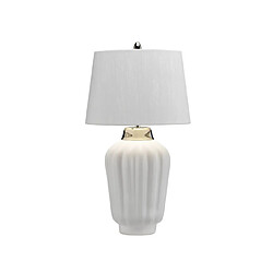 Elstead Lighting Lampe de table Bexley Acier,Céramique,Faux Soie Blanc, nickel poli