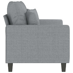 Avis vidaXL Canapé à 2 places Gris clair 120 cm Tissu