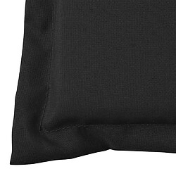 Decoshop26 Coussin de banc de jardin Noir 180 x 50 x 3 cm DEC021748 pas cher