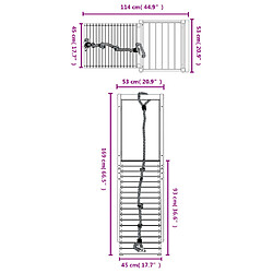 vidaXL Maisonnette de jeu avec mur d'escalade bois de pin imprégné pas cher
