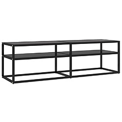 vidaXL Meuble TV Noir 140x40x40,5 cm Verre trempé