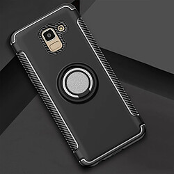 Wewoo Coque Étui de protection magnétique à 360 degrés avec anneau de rotation pour Galaxy J6 2018 noir