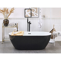 Beliani Baignoire îlot noire 150 x 80 cm NEVIS