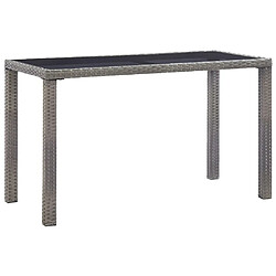 Maison Chic Table de jardin | Table d'extérieur Anthracite 123x60x74 cm Résine tressée -GKD63681