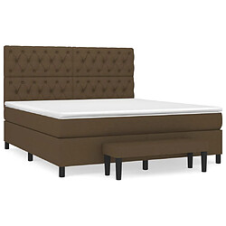 vidaXL Sommier à lattes de lit avec matelas Marron foncé 160x200 cm