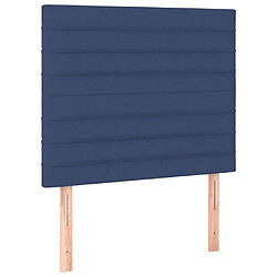 Maison Chic Lot de 2 Têtes de lit design Bleu pour chambre - Décoration de lit 100x5x78/88 cm Tissu -MN28188