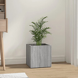 Avis Maison Chic Jardinière,Bac à fleurs - pot de fleur Sonoma gris 40x40x40 cm Bois d'ingénierie -GKD80883