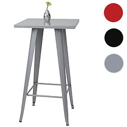 Mendler Table haute HWC-A73, métal, design industriel 105x60x60cm ~ gris