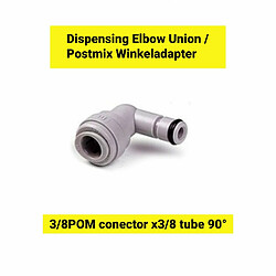 ich-zapfe Adaptateur d'angle Postmix 3/8POM conecteur x 3/8 tube 90°