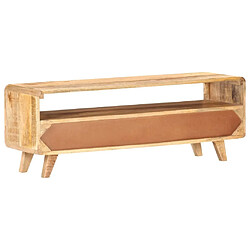 Acheter Maison Chic Meuble TV scandinave - Banc TV pour salon 117x30x41 cm Bois de manguier massif brut -MN75156