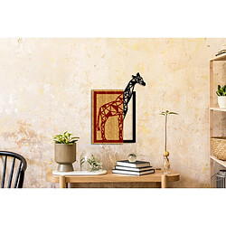 EPIKASA Décoration en Métal et Bois Girafe 1, Bois, Métal, 50x1,8x67 cm