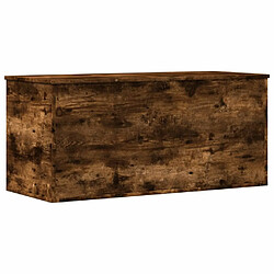 vidaXL Boîte de rangement chêne fumé 100x42x46 cm bois d'ingénierie