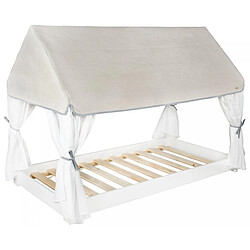 Velinda Lit scandinave cabane 160x80cm blanc