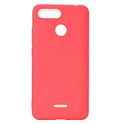 Wewoo Coque Souple Pour Xiaomi Redmi 6 TPU Couleur Bonbons Rouge