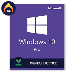 Licence Windows 10 Professionnel 32/64 bits. Version Digitale. Activation par Internet.