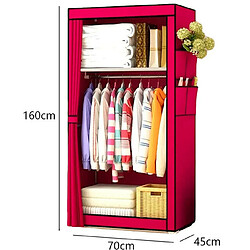 Acheter Dressing en tissu avec poches latérales Nyana Home 160x70x45 cm Grenat