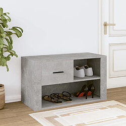 Avis Maison Chic Armoire à Chaussures Gris béton,Meuble de Rangement à Chaussures 80x35x45 cm Bois d'ingénierie -MN81733