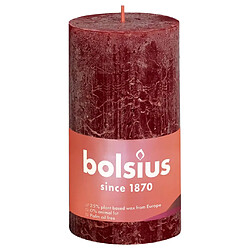 Bolsius Bougies pilier rustiques Shine 4 pcs 130x68 mm Rouge velours