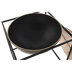 Avis Pegane Table d'appoint en bois et métal coloris naturel noir - diamètre 64 x hauteur 62 cm