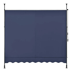 Acheter Helloshop26 Store banne téléscopique acier polyester 350 x 120 x 200-300 cm bleu foncé 03_0008337