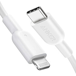 Wewoo Câble II de données chargement certifié MFI USB-C / Type-C à Lightning 8 broches pour iPhone XS Max / XS / XR / X / 8 Plus / 8, longueur: 0,9 m (blanc)