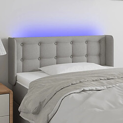 Maison Chic Tête de lit scandinave à LED,meuble de chambre Gris clair 83x16x78/88 cm Tissu -MN66558