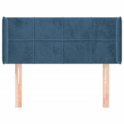 Avis Maison Chic Tête de lit moderne avec oreilles pour chambre - Décoration de lit Bleu Foncé 83x16x78/88 cm Velours -MN49129