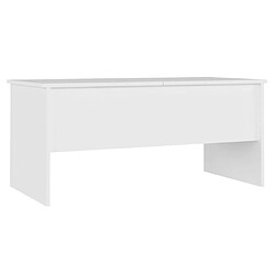 Maison Chic Tabls basse,Table Console pour salon Blanc 102x50,5x46,5 cm Bois d'ingénierie -MN40477 pas cher