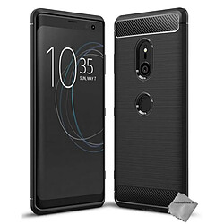 Htdmobiles Coque silicone gel carbone pour Sony Xperia XZ3 + film ecran - NOIR