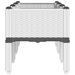 Avis vidaXL Jardinière avec pieds blanc 120x40x42 cm PP