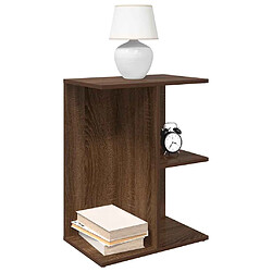 vidaXL Table de chevet chêne marron 46,5x29x61 cm bois d'ingénierie