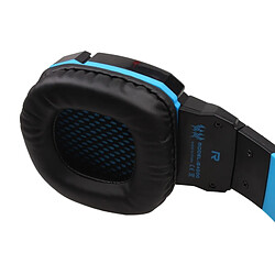 Acheter Wewoo Casque PC bleu et noir pour PC Gamer, Longueur du Câble: Environ 2.2m + Stéréo Gaming Headset Headband avec Micro Contrôle du Volume LED Lumière