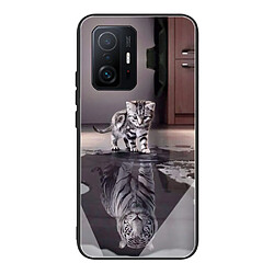 Coque en TPU anti-rayures chat et tigre pour votre Xiaomi 11T/11T Pro