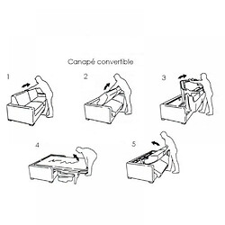 Inside 75 Canapé lit 3 places MASTER convertible EXPRESS 140 cm polyuréthane Gris Silex MATELAS 18 CM INCLUS pas cher