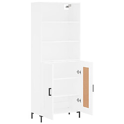 Avis vidaXL Buffet haut Blanc 69,5x34x180 cm Bois d'ingénierie