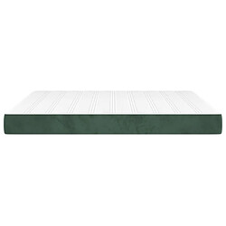 Avis vidaXL Matelas de lit à ressorts ensachés Vert foncé 180x200x20 cm