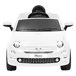 vidaXL Voiture électrique pour enfants Fiat 500 Blanc