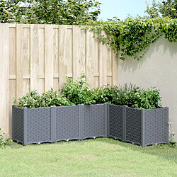 vidaXL Jardinière bleu gris 160x120x53 cm PP